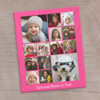 Instagram-FotoCollage - Bis zu 14 Fotos rosa