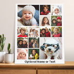 Instagram-FotoCollage - Bis zu 14 Fotos rosa Leinwanddruck<br><div class="desc">Ein Design mit einem farbenfrohen Hintergrund. Nutzen Sie bis zu vierzehn quadratische Foto,  um ein einzigartiges und persönliches Geschenk zu kreieren. Wenn Sie die Bilder anpassen müssen,  klicken Sie auf das Werkzeug anpassen,  um Änderungen vorzunehmen.</div>