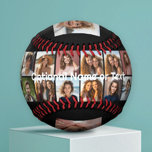 Instagram-FotoCollage - Bis zu 28 Fotos Schwarz Baseball