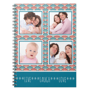 Instagram-FotoCollage Dekoratives Muster Notizblock