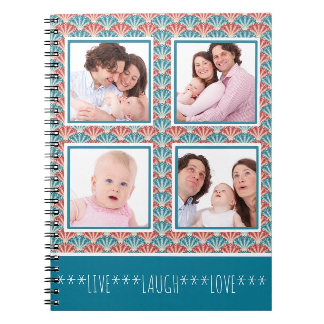 Instagram-FotoCollage Dekoratives Muster Notizblock (Vorderseite)