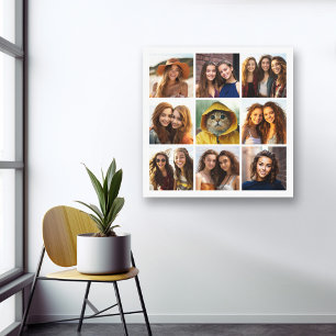 Instagram-Fotocollage mit 9 Fotos Leinwanddruck