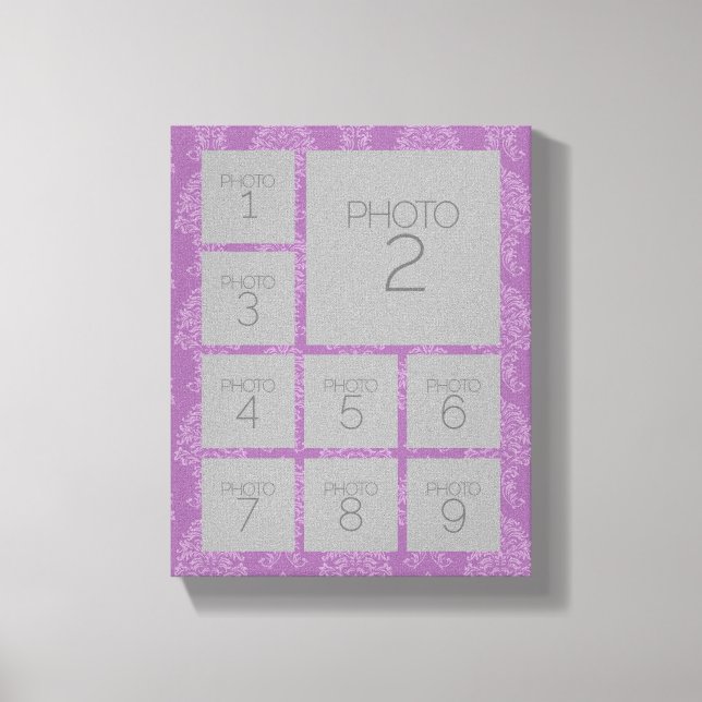 Instagram-FotoCollage mit 9 Fotos Leinwanddruck (Vorderseite)