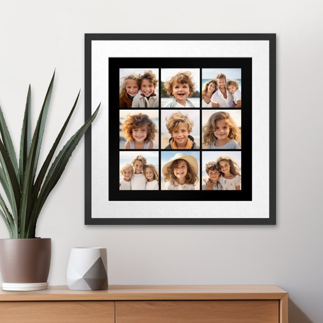 Instagram-FotoCollage mit 9 Fotos Poster (Custom Poster with 9 Photos)