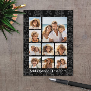 Instagram-FotoCollage mit 9 quadratischen Fotos Postkarte