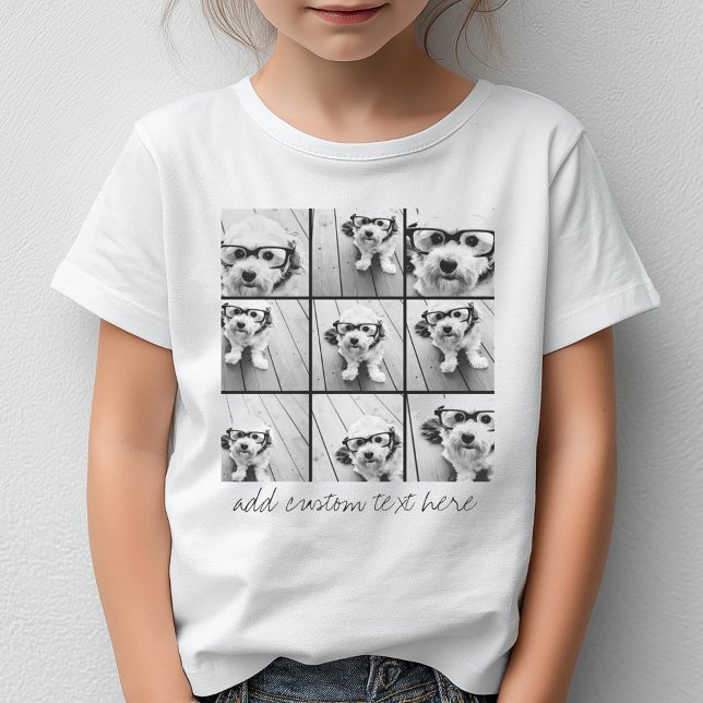 Instagram-FotoCollage mit 9 quadratischen Fotos T-Shirt (Photo Collage Tshirt)