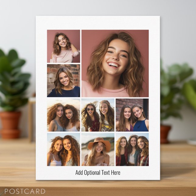 Instagram-FotoCollage mit 9 quadratischen Fotos we Postkarte (Photo Postcard)