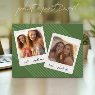 Instagram-Fotocollage mit Bogenstreifen Postkarte
