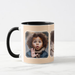 Instagram-Fotocollage Modernes Template Pfirsich C Tasse