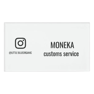 Instagram-Geschäftskarten   Ihr Instagram-Name ID Namenschild