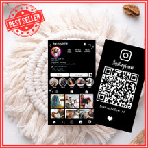 Instagram Hair Stylist Black QR Code Social Media
