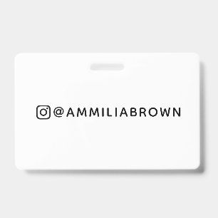 Instagram-Handle Benutzerdefiniertes Design für Ausweis