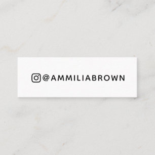 Instagram-Handle   Modernes Social Media Branding Mini Visitenkarte