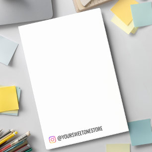 Instagram-Handle Name l Social Media Icon Promo Post-it Klebezettel