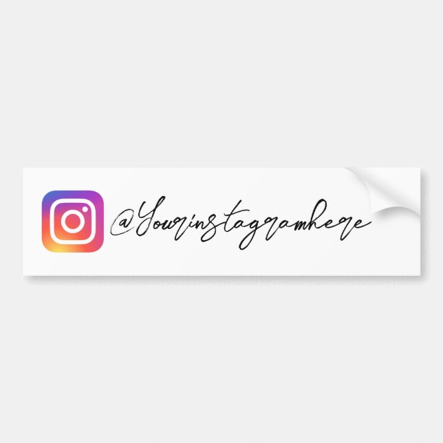 Instagram Handle-Skriptaufkleber Autoaufkleber (Vorne)