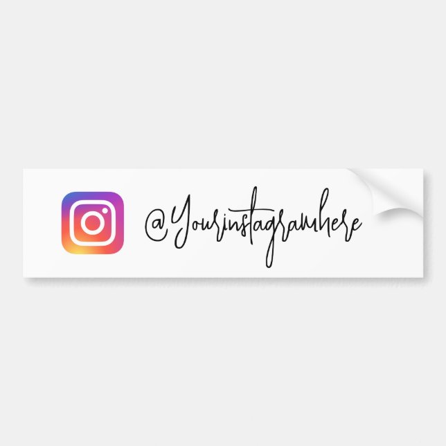 Instagram Handle-Skriptaufkleber Autoaufkleber (Vorne)