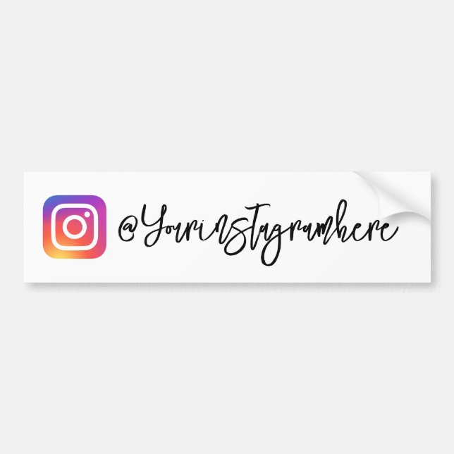 Instagram Handle-Skriptaufkleber Autoaufkleber (Vorne)