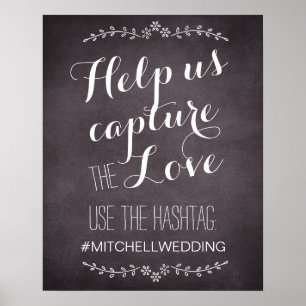 Instagram helfen uns, die Liebe-Hashtag-Hochzeit z Poster