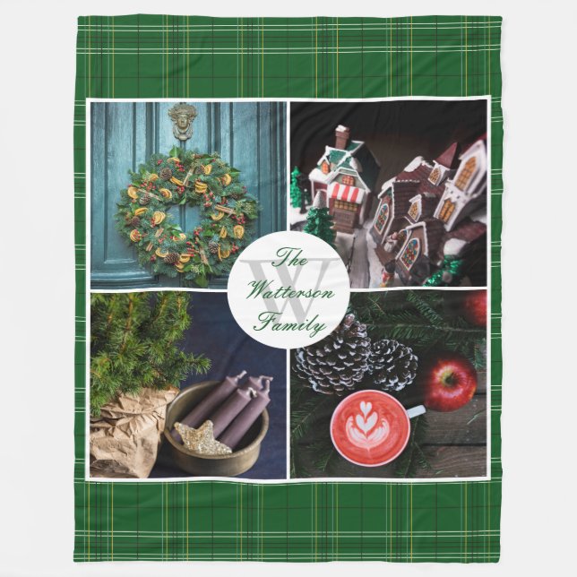 Instagram Hygge Weihnachten Personalisiertes Foto  Fleecedecke (Vorderseite)