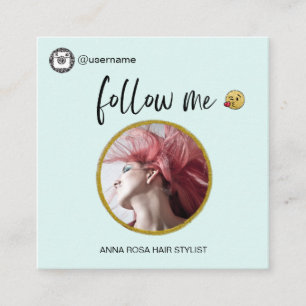 *~* INSTAGRAM - Icons Social Media Emoji QR Code   Quadratische Visitenkarte