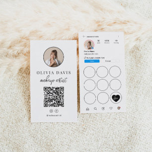 Instagram Light Theme QR-Code Treue-Stempelkarte Visitenkarte