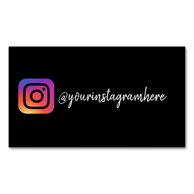 Instagram Magnetische Visitenkarte (Vorderseite)