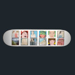 Instagram Mosaik Foto Personalisiert Skateboard<br><div class="desc">Unsere Digitaldrucke machen wunderbare Geschenkideen oder helfen Ihnen, diese einmal in einem Leben für die Ewigkeit retten. Klicken Sie einfach auf die Platzhalter-Bilder und ersetzen Sie sie mit Ihrem eigenen Instagram, mobilen Fotos, digitalen Panoramabildern von Ihrem Kamerahandy oder persönlichen digitalen Fotos. Instagram Mosaic Foto Personalisierte Skateboard Designs wurden unter Tagesdruck...</div>