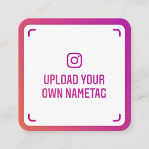Instagram nametag Foto Moderne Social Media Trend Telefonnummerkarte