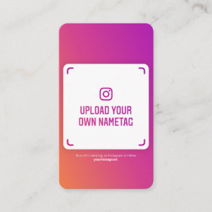 Instagram nametag Modernes Foto Social Media Trend Telefonnummerkarte