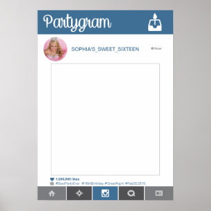 Instagram Party Prop POSTER Foto Stand Prop 20x28