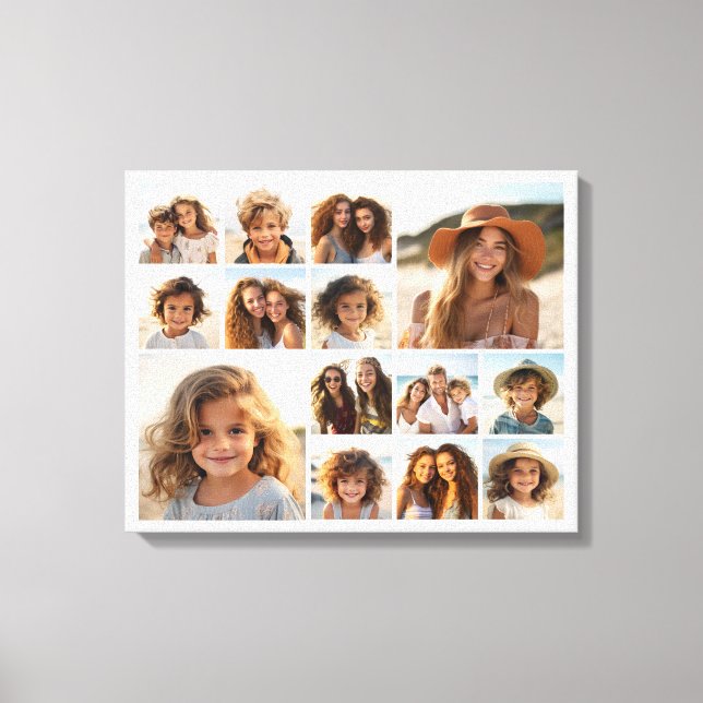 Instagram Photo Collage - Up to 14 photos White Leinwanddruck (Vorderseite)