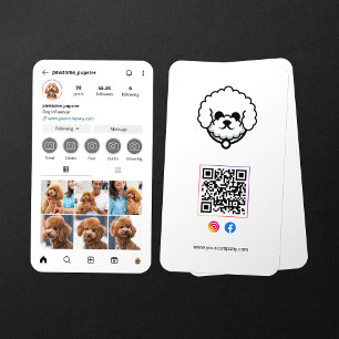 Instagram-Profil-Hunde-Influencer-Foto-QR-Code Visitenkarte