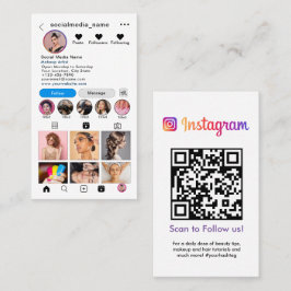 Instagram Profile Foto Grid folgen QR-Code Visitenkarte