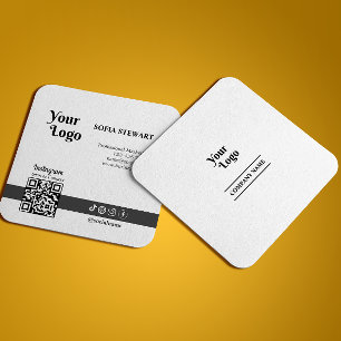 Instagram Qr Code Moderne, kühne soziale Medien fo Quadratische Visitenkarte