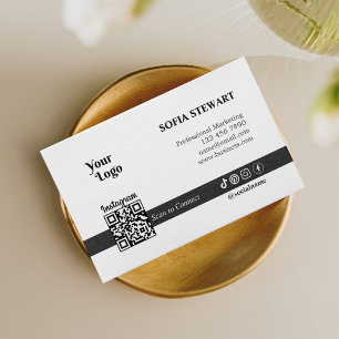 Instagram Qr Code Moderne, kühne soziale Medien fo Visitenkarte