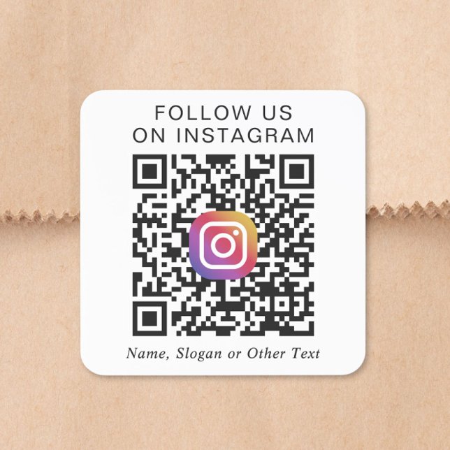 Instagram-QR-Code Quadratischer Aufkleber (Instagram QR Code Square Sticker)