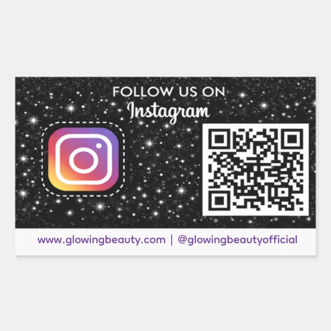Instagram QR Code Sticker | Business Branding (Vorderseite)