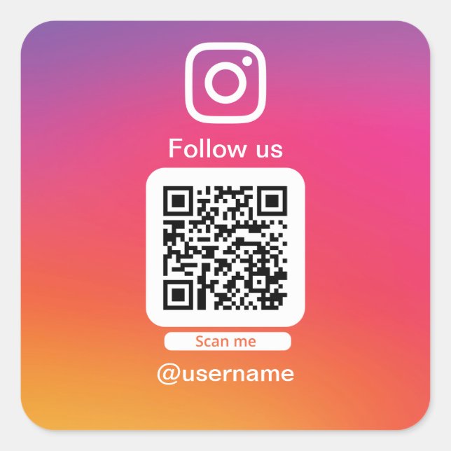 Instagram QR code sticker square (Vorderseite)