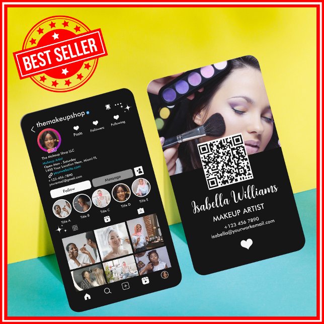 Instagram-QR-Code-Visitenkarte Visitenkarte (Von Creator hochgeladen)