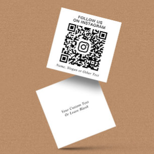 Instagram QR Code Werbung Quadratische Visitenkarte