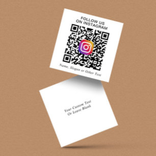 Instagram QR Code Werbung Quadratische Visitenkarte