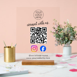 Instagram QR Geschäft Acrylschild