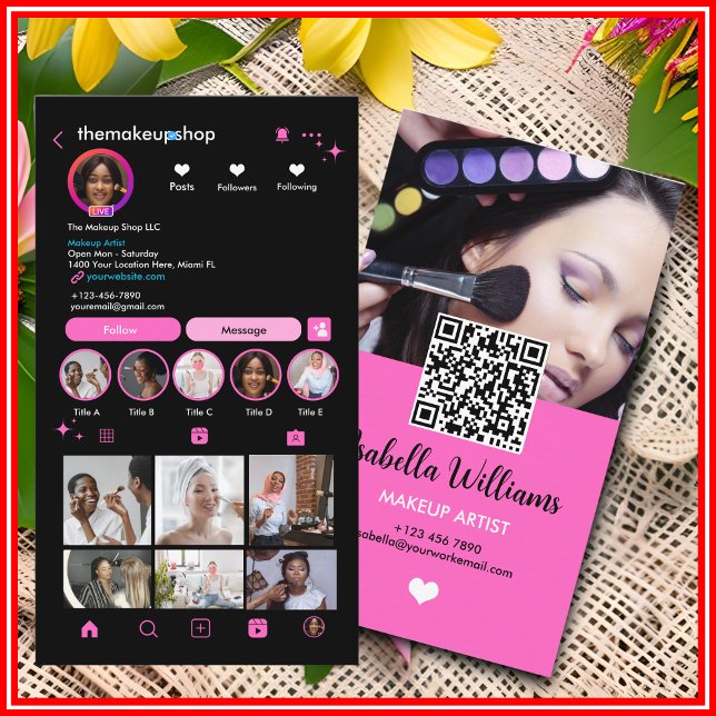 Instagram Scan To Connect QR-Code  Visitenkarte (Von Creator hochgeladen)