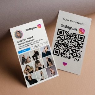 Instagram-Scan zum Verbinden 9 FOTO-PROFIL-QRCODE Visitenkarte