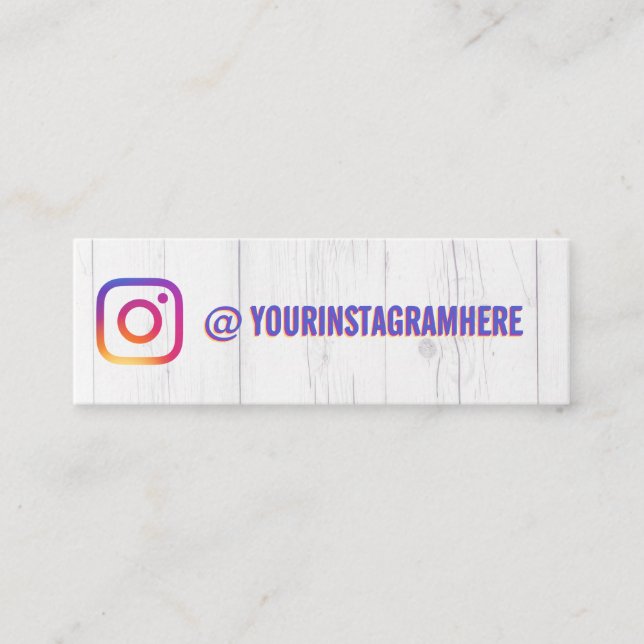 Instagram Social Media-Benutzername Mini Visitenkarte (Vorderseite)