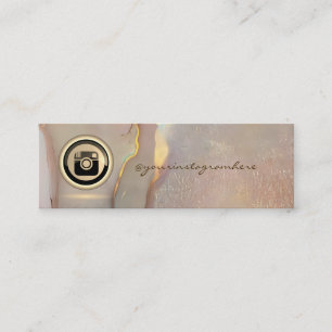 Instagram Social Media Blush Pink Opal Mini Visitenkarte
