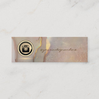 Instagram Social Media Blush Pink Opal Mini Visitenkarte