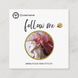 *~* INSTAGRAM Social Media Icons - Emoji QR Code  Quadratische Visitenkarte