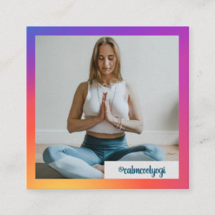 Instagram Social Media Influencer Trendy Foto Quadratische Visitenkarte