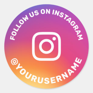 Instagram Social Media Marketing Packaging Label Runder Aufkleber